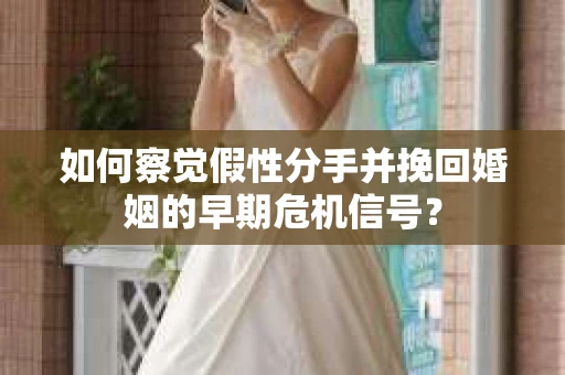 如何察觉假性分手并挽回婚姻的早期危机信号？