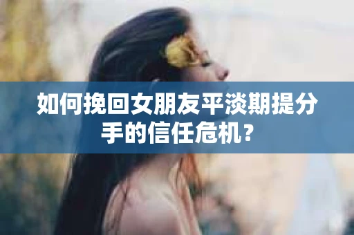 如何挽回女朋友平淡期提分手的信任危机？