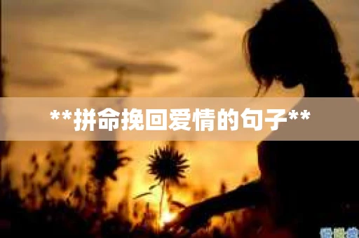 **拼命挽回爱情的句子**