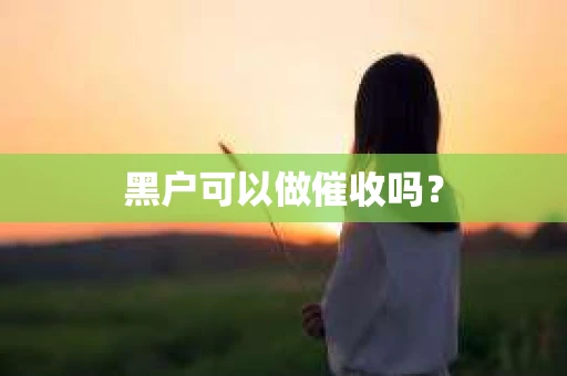 黑户可以做催收吗？