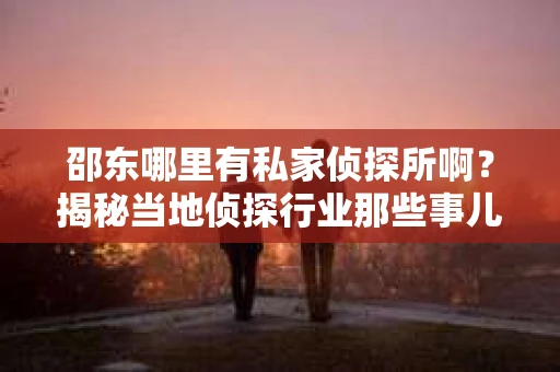 邵东哪里有私家侦探所啊？揭秘当地侦探行业那些事儿