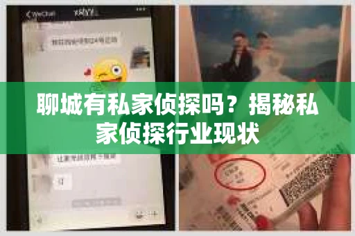 聊城有私家侦探吗？揭秘私家侦探行业现状
