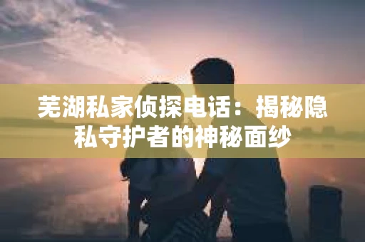 芜湖私家侦探电话：揭秘隐私守护者的神秘面纱
