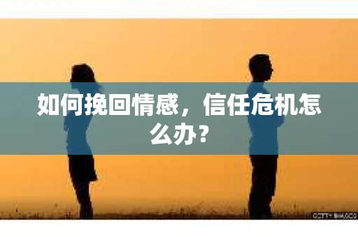 如何挽回情感，信任危机怎么办？