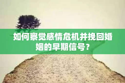 如何察觉感情危机并挽回婚姻的早期信号？